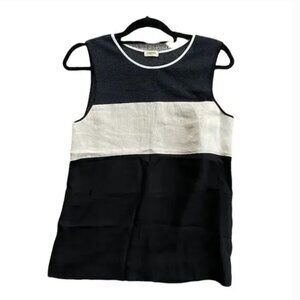 L'Agence Mesh Panel Tank Summer Top Black sz 6
